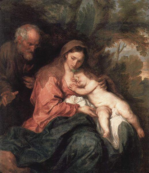 Anthony Van Dyck The Rest on The Flight into Egypt Sweden oil painting art